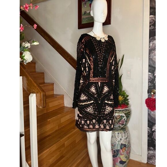 Let Me Be Beaded Mini Dress - Picture 8 of 11